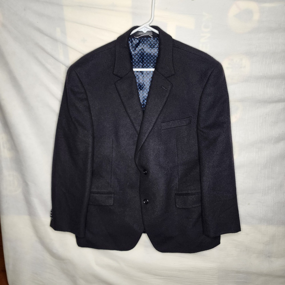 Michael Kors Blazer Mens 44S Navy Black Excellent 100% Camel Hair Sport Coat